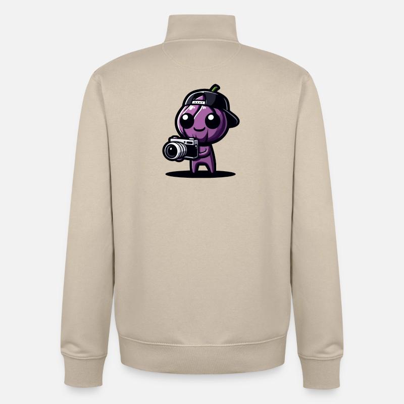 PicBerry le Shutterbug - Sweat zippé unisexe en coton bio Stanley/Stella - beige crème