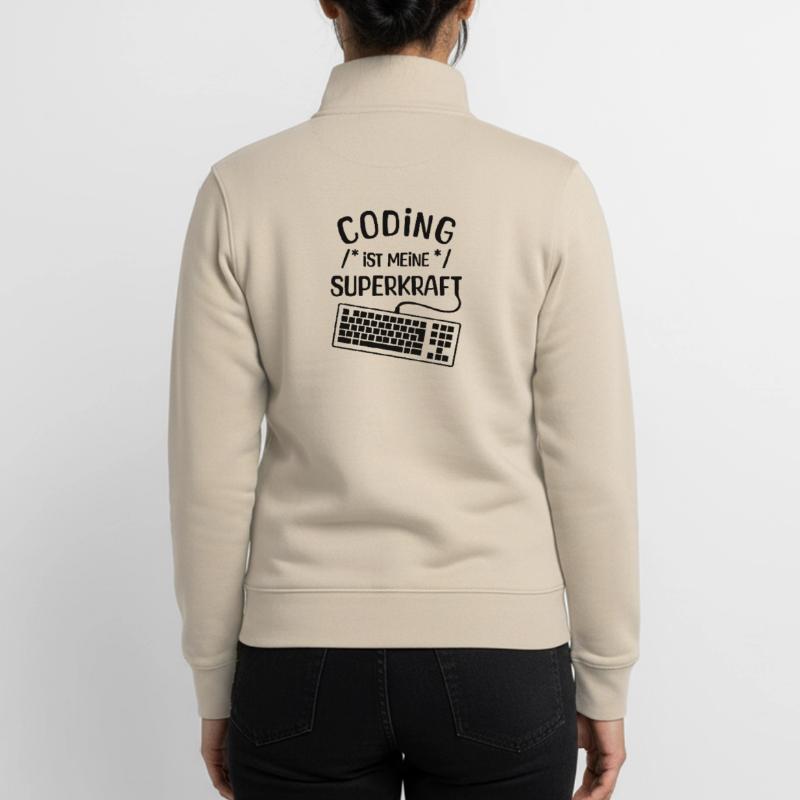 Computer Code Statement Developer Computerfreak Unisex Organic Zip Sweatshirt von Stanley/Stella