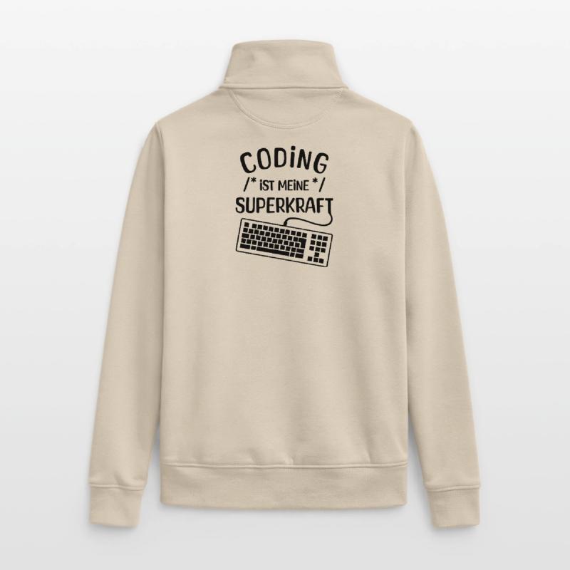 Computer Code Statement Developer Computerfreak Unisex Organic Zip Sweatshirt von Stanley/Stella