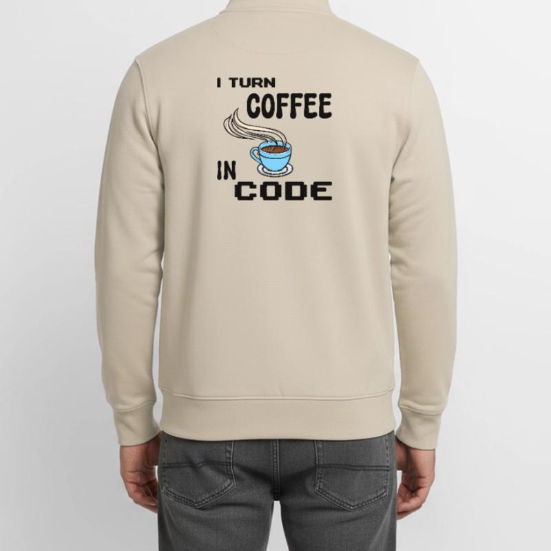 Programmeur de code Scripting Statement Développeur Sweat zippé unisexe en coton bio Stanley/Stella