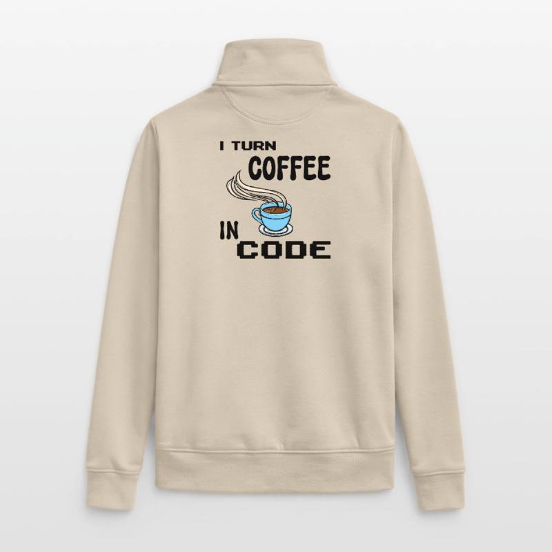 Code Programmer Scripting Statement Developer Unisex Organic Zip Sweatshirt by Stanley/Stella