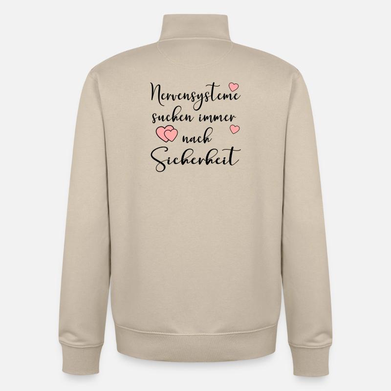 NERVENSYSTEME SICHERHEIT - Unisex Organic Zip Sweatshirt von Stanley/Stella - Cremebeige