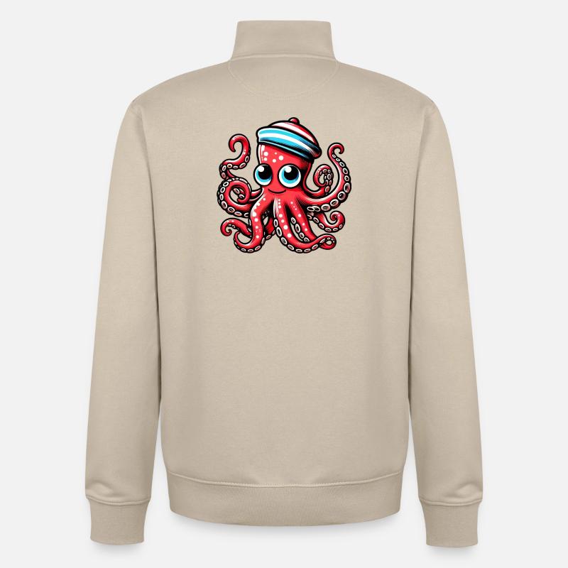 Octopus - Unisex Organic Zip Sweatshirt by Stanley/Stella - desert dust