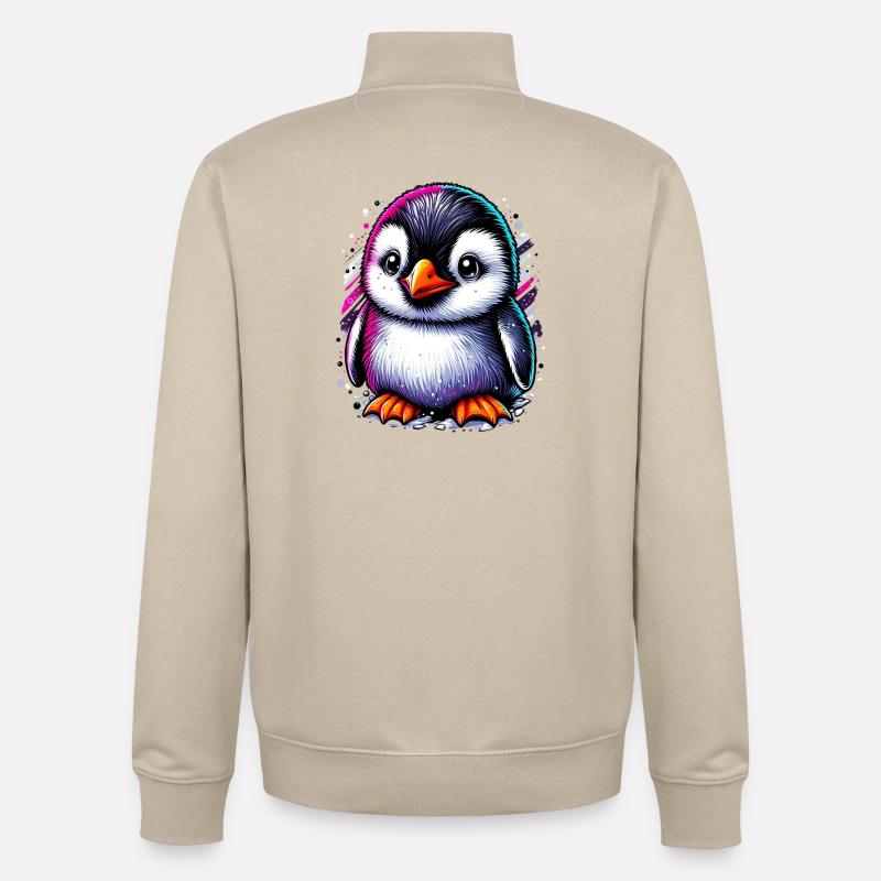 Pingouin - Sweat zippé unisexe en coton bio Stanley/Stella - beige crème