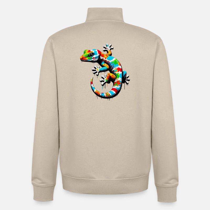 Gecko - Unisex Organic Zip Sweatshirt von Stanley/Stella - Cremebeige