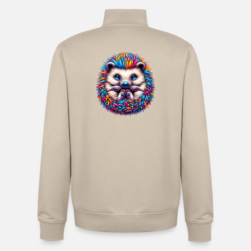Igel - Unisex Organic Zip Sweatshirt von Stanley/Stella - Cremebeige