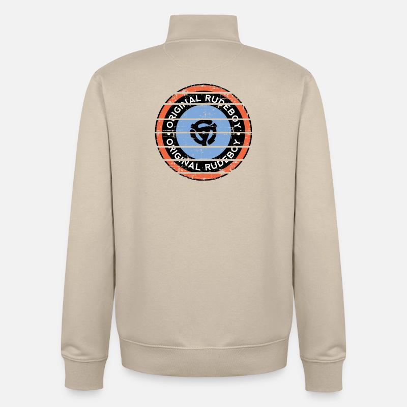 Original Rudeboy - Sweat zippé unisexe en coton bio Stanley/Stella - beige crème