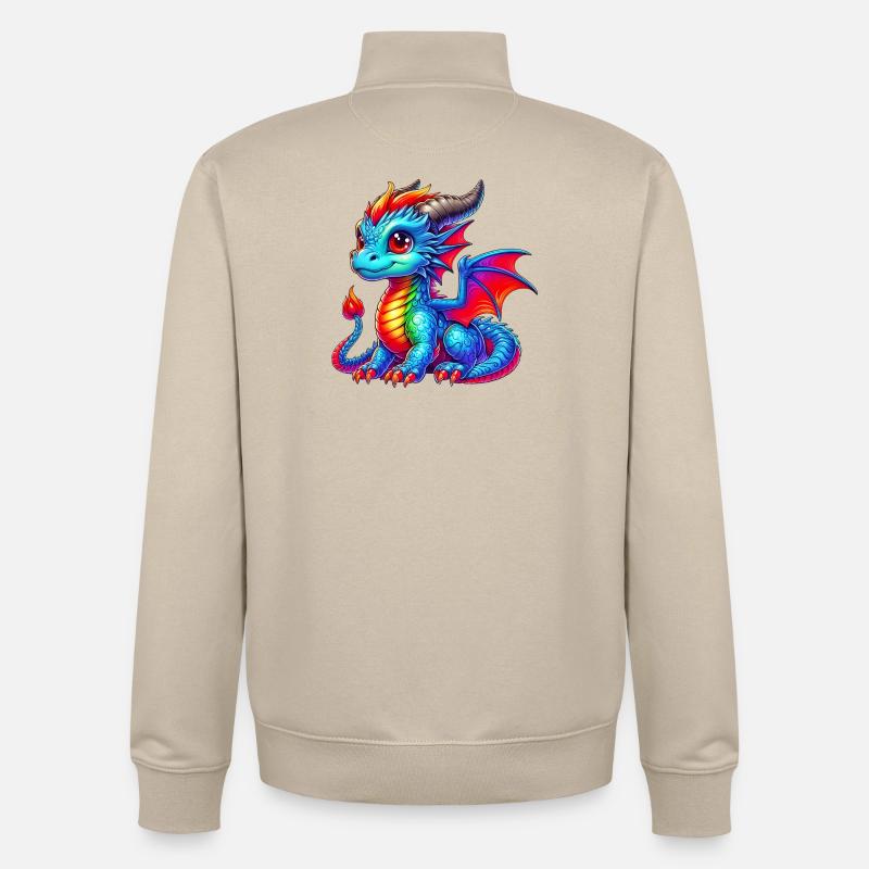 Drache - Unisex Organic Zip Sweatshirt von Stanley/Stella - Cremebeige