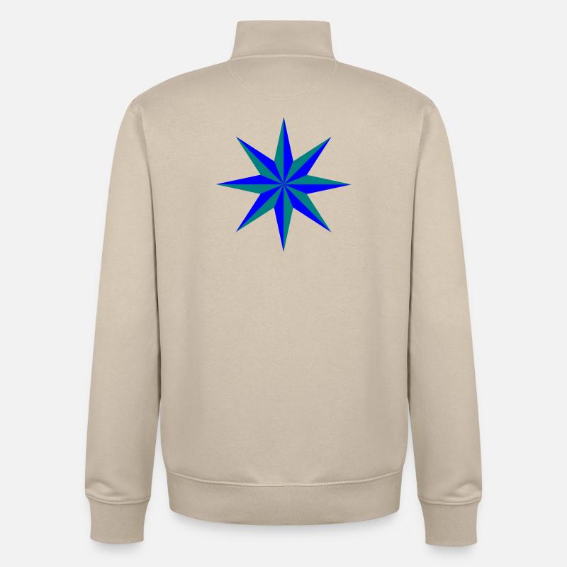 Stern breit - Unisex Organic Zip Sweatshirt von Stanley/Stella - Cremebeige