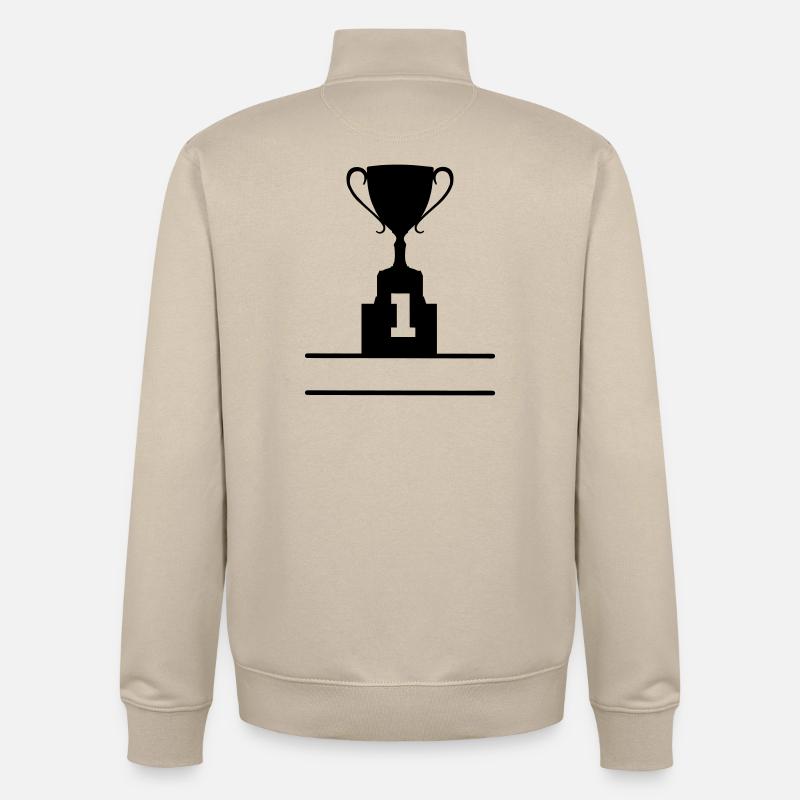 Coupe numéro 1 - Sweat zippé unisexe en coton bio Stanley/Stella - beige crème