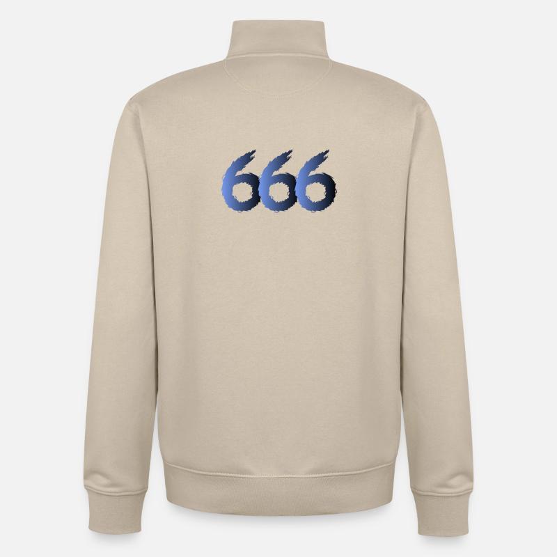 666 Satan Symbol - Devil - Evil - Unisex Organic Zip Sweatshirt by Stanley/Stella - desert dust