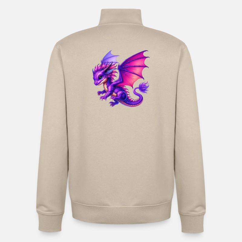 Drache - Unisex Organic Zip Sweatshirt von Stanley/Stella - Cremebeige