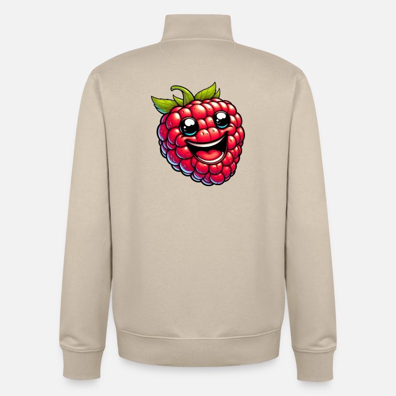 Raspberry Raspberries - Unisex Organic Zip Sweatshirt by Stanley/Stella - desert dust