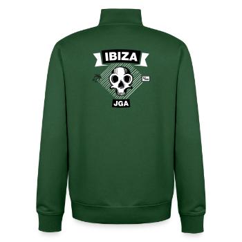 IBIZA Promille - Bachelor Party under Palm Trees - Unisex Organic Zip Sweatshirt by Stanley/Stella - bottle green - Back - AI Model Male 185 dark (185cm)
