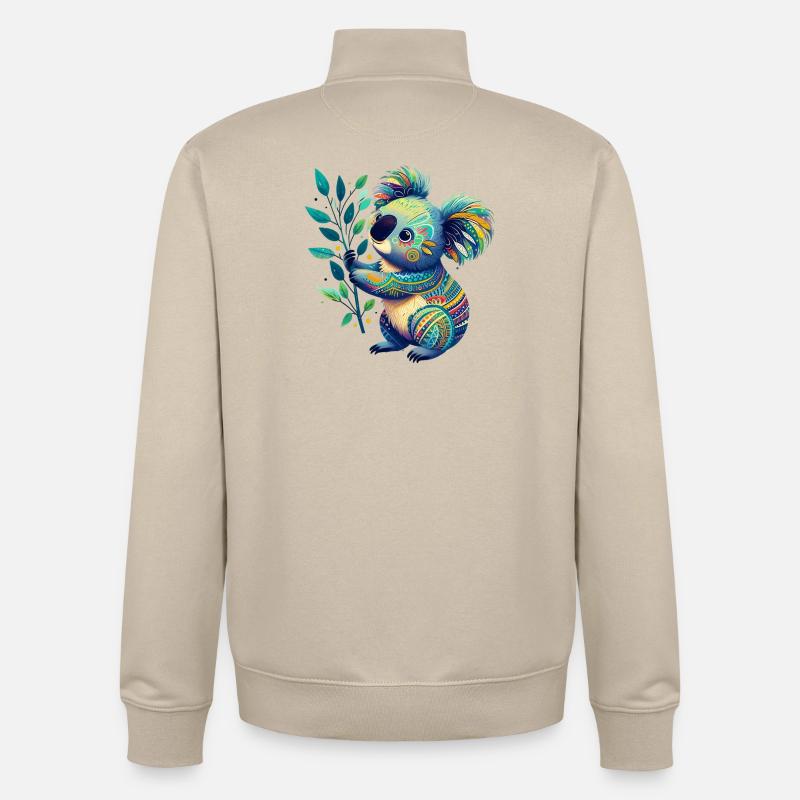 Koala - Unisex Organic Zip Sweatshirt von Stanley/Stella - Cremebeige