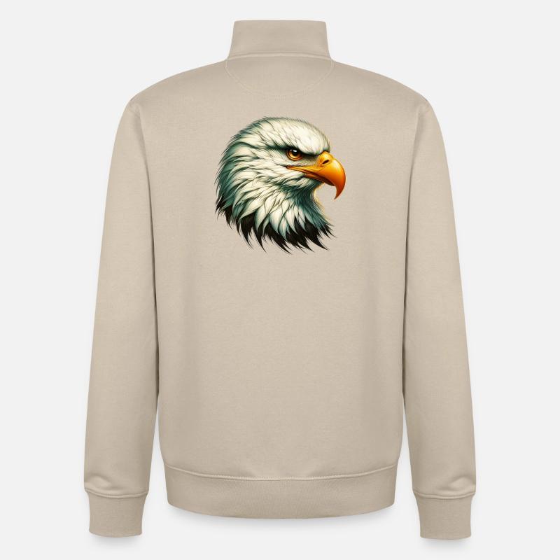 Aigle - Sweat zippé unisexe en coton bio Stanley/Stella - beige crème