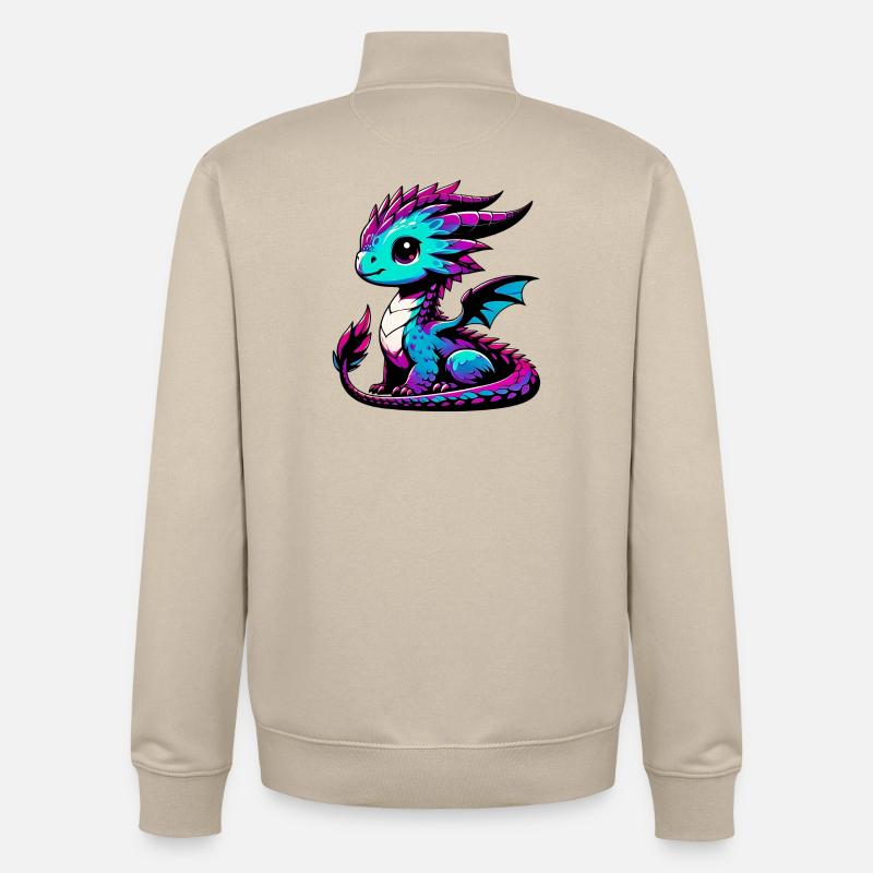 Drache - Unisex Organic Zip Sweatshirt von Stanley/Stella - Cremebeige