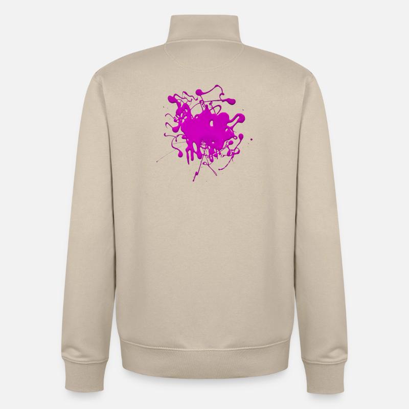 Pink.Splash - Unisex Organic Zip Sweatshirt von Stanley/Stella - Cremebeige