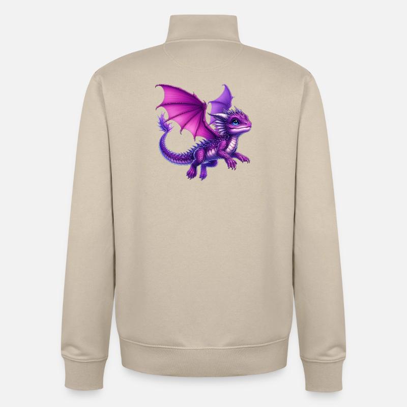 Drache - Unisex Organic Zip Sweatshirt von Stanley/Stella - Cremebeige