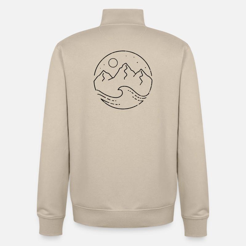 Informations de conception requises - Sweat zippé unisexe en coton bio Stanley/Stella - beige crème