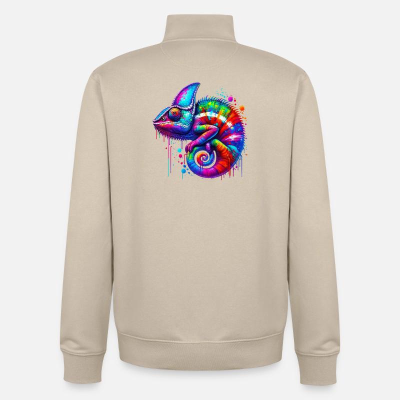 Chameleon - Unisex Organic Zip Sweatshirt by Stanley/Stella - desert dust