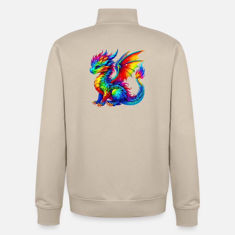 Drache - Unisex Organic Zip Sweatshirt von Stanley/Stella - Cremebeige