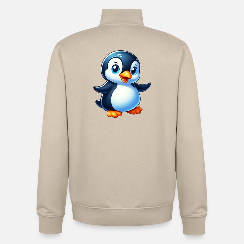 Pinguin - Unisex Organic Zip Sweatshirt von Stanley/Stella - Cremebeige