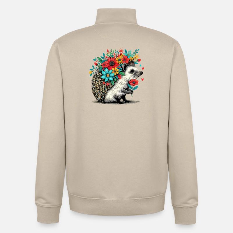Igel - Unisex Organic Zip Sweatshirt von Stanley/Stella - Cremebeige