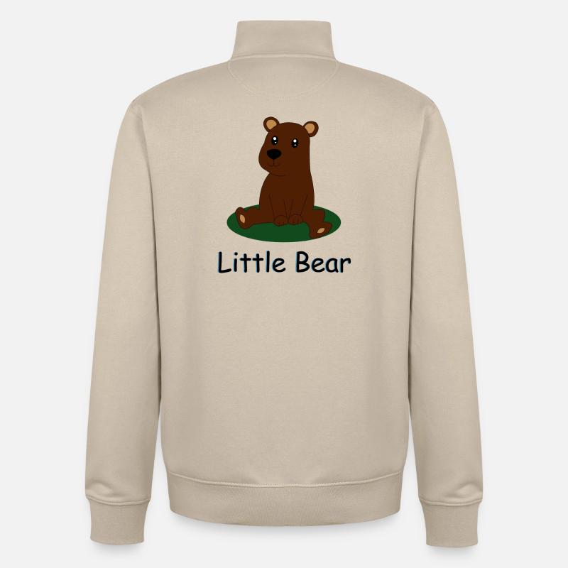 Petite Ourse - Sweat zippé unisexe en coton bio Stanley/Stella - beige crème
