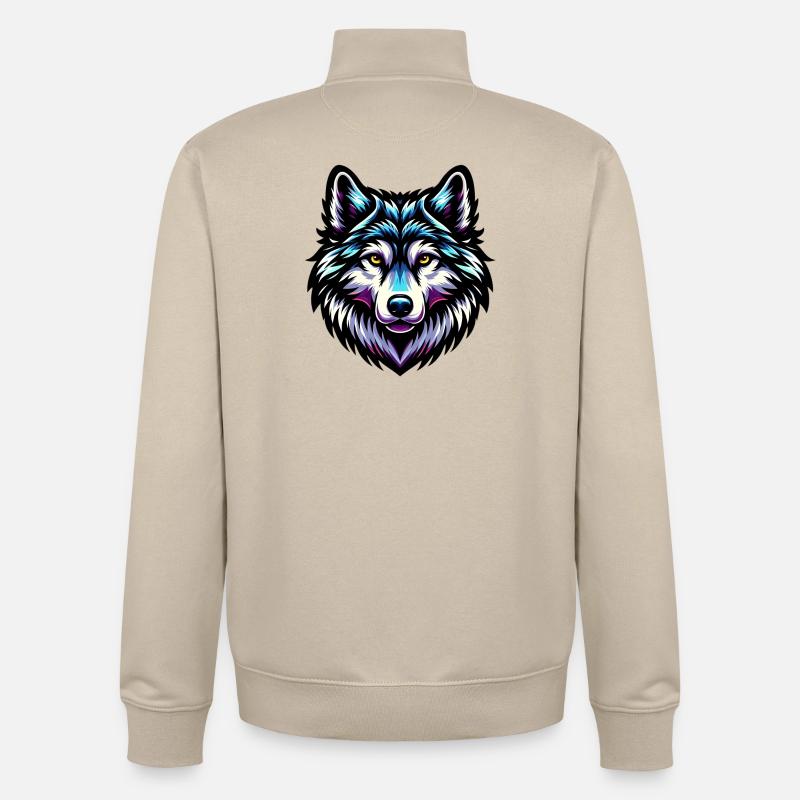 Wolf - Unisex Organic Zip Sweatshirt von Stanley/Stella - Cremebeige