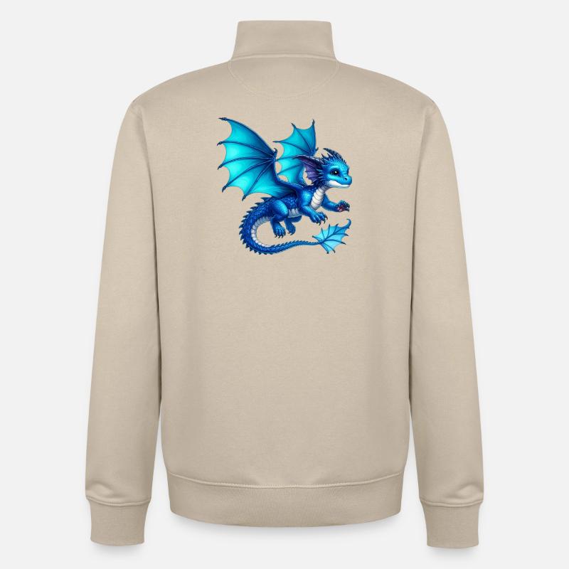 Drache - Unisex Organic Zip Sweatshirt von Stanley/Stella - Cremebeige