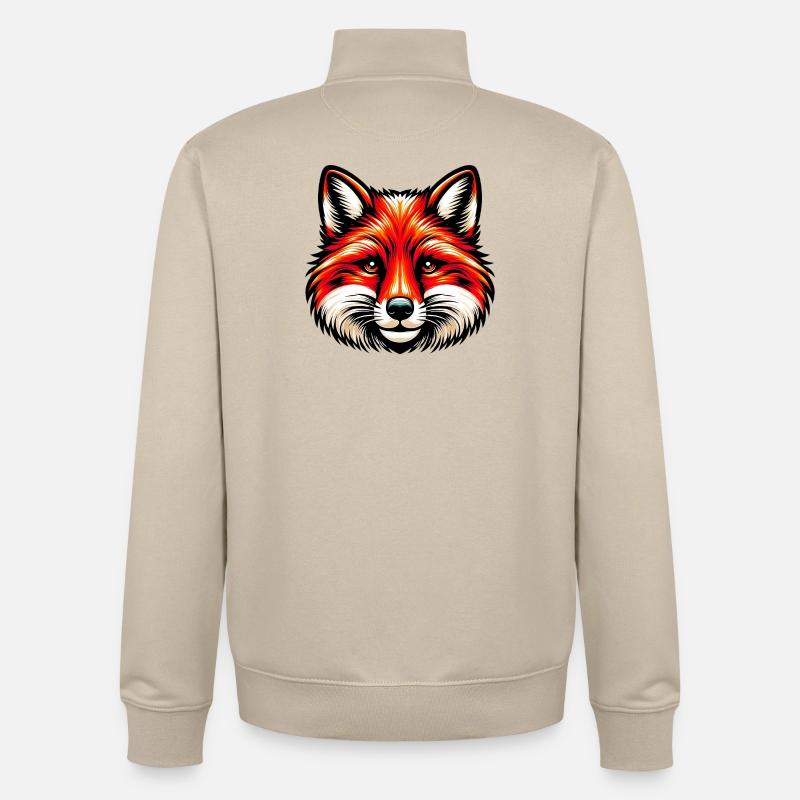Fuchs - Unisex Organic Zip Sweatshirt von Stanley/Stella - Cremebeige