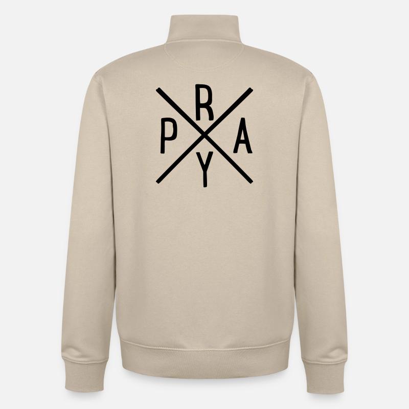prier - Sweat zippé unisexe en coton bio Stanley/Stella - beige crème