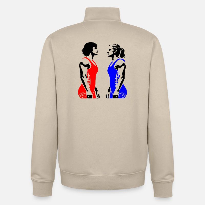 Frauen Ringen - Unisex Organic Zip Sweatshirt von Stanley/Stella - Cremebeige