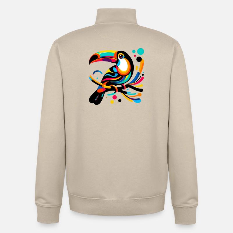 Toucan - Unisex Organic Zip Sweatshirt by Stanley/Stella - desert dust