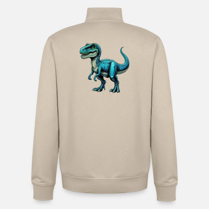 Dinosaur - Unisex Organic Zip Sweatshirt by Stanley/Stella - desert dust