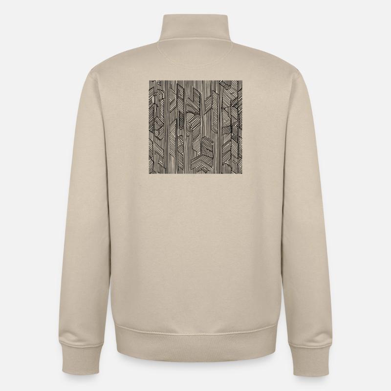 Dream Patterns 3 - Unisex Organic Zip Sweatshirt by Stanley/Stella - desert dust