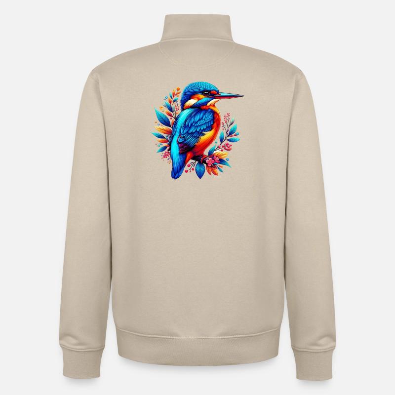 Eisvogel - Unisex Organic Zip Sweatshirt von Stanley/Stella - Cremebeige
