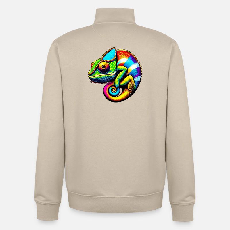 Chameleon - Unisex Organic Zip Sweatshirt by Stanley/Stella - desert dust