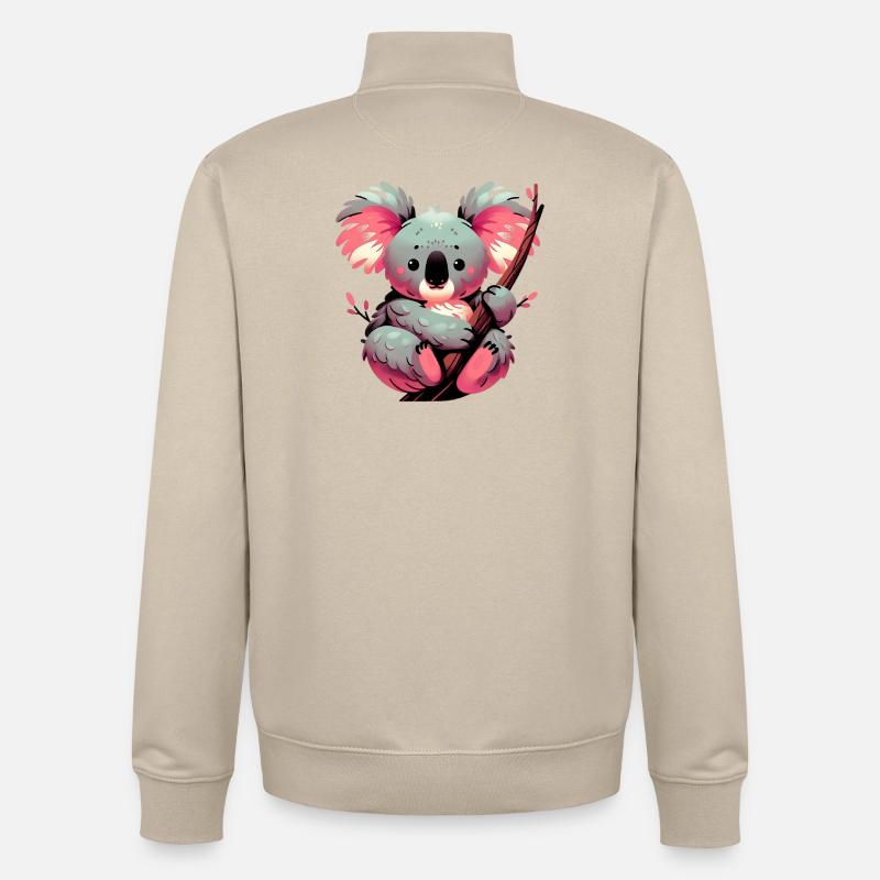 Koala - Unisex Organic Zip Sweatshirt von Stanley/Stella - Cremebeige