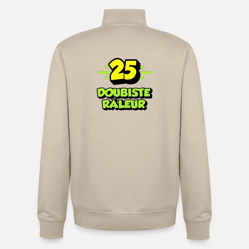 Beschwerdender Dubist - Unisex Organic Zip Sweatshirt von Stanley/Stella - Cremebeige