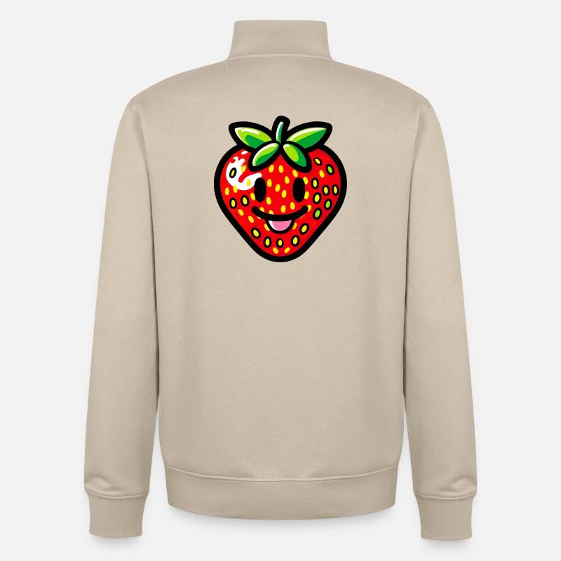 Erdbeeren Erdbeeren - Unisex Organic Zip Sweatshirt von Stanley/Stella - Cremebeige
