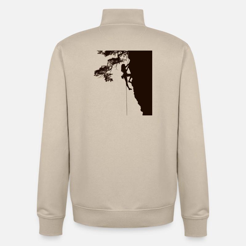 EXTREMSPORT KLETTERN MOUNTAIN CLIMBER 44 - Unisex Organic Zip Sweatshirt von Stanley/Stella - Cremebeige