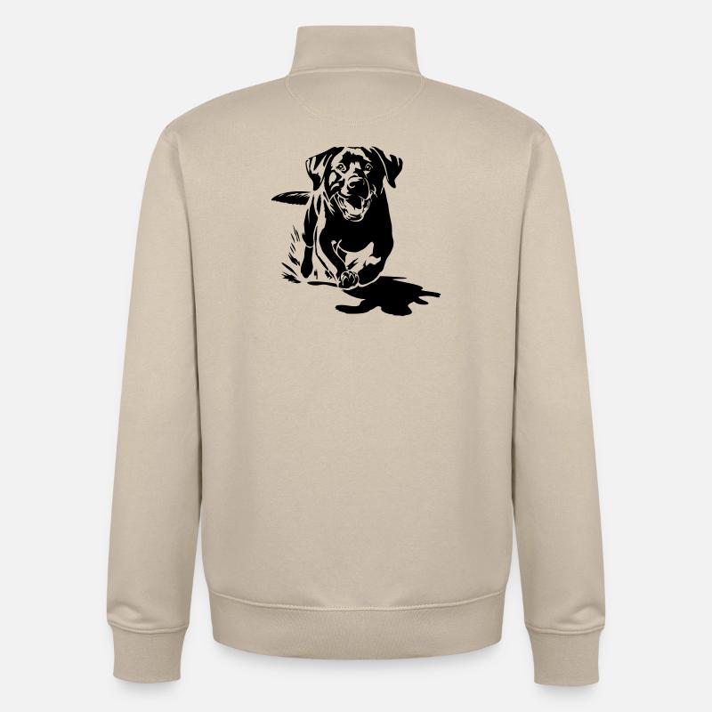 Labrador - Sweat zippé unisexe en coton bio Stanley/Stella - beige crème