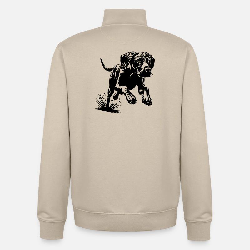 Magyar Vizsla - Sweat zippé unisexe en coton bio Stanley/Stella - beige crème
