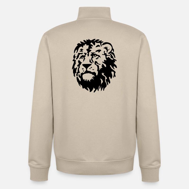 Chat Loewe - Sweat zippé unisexe en coton bio Stanley/Stella - beige crème