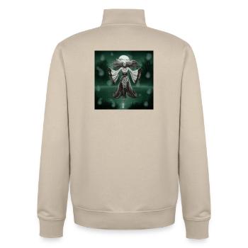 Geisterfrau, seelen, dark fantasy Prints, Banshees - Unisex Organic Zip Sweatshirt von Stanley/Stella - Cremebeige - Hinten - AI Model Male 185 dark (185cm)