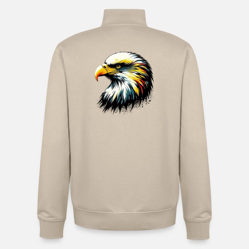 Aigle - Sweat zippé unisexe en coton bio Stanley/Stella - beige crème