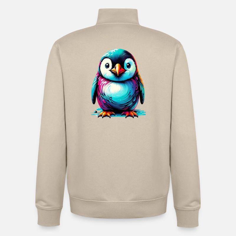 Pingouin - Sweat zippé unisexe en coton bio Stanley/Stella - beige crème