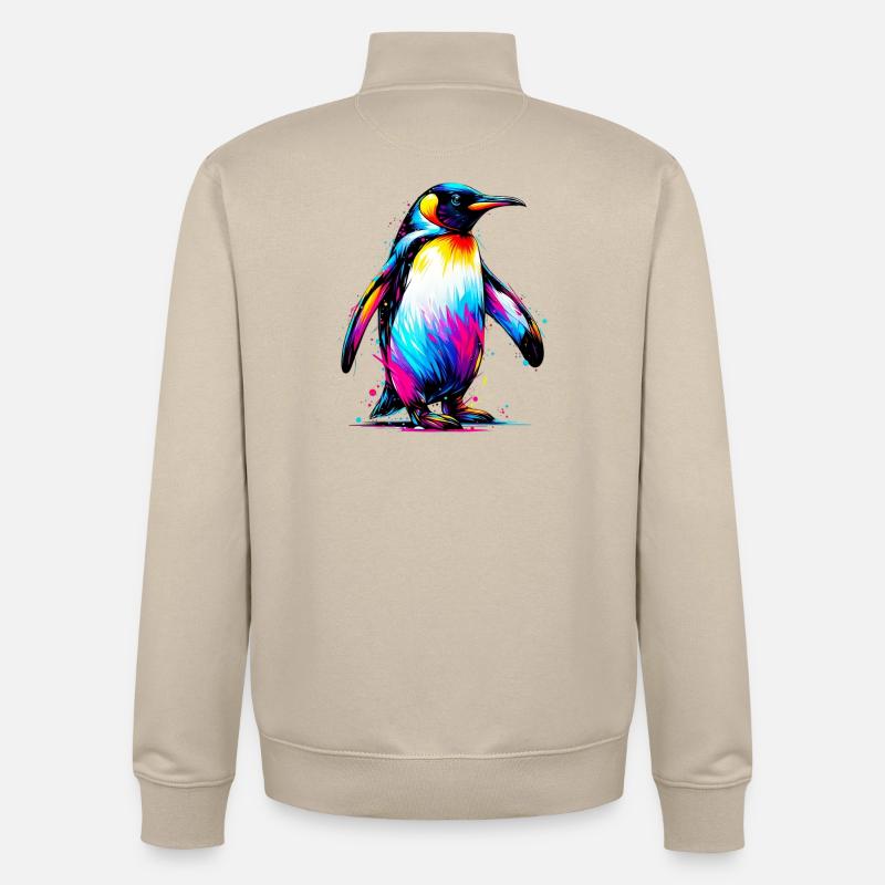 Pingouin - Sweat zippé unisexe en coton bio Stanley/Stella - beige crème